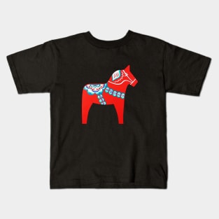 Tie Dye Dala Horse Kids T-Shirt